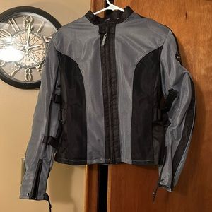 Schott Pro NYC motorcycle riding jacket Size Large black and grey